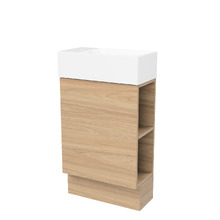 Lottie 480mm Freestanding Small Space Vanity with Ceramic Countertop